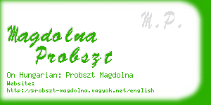 magdolna probszt business card